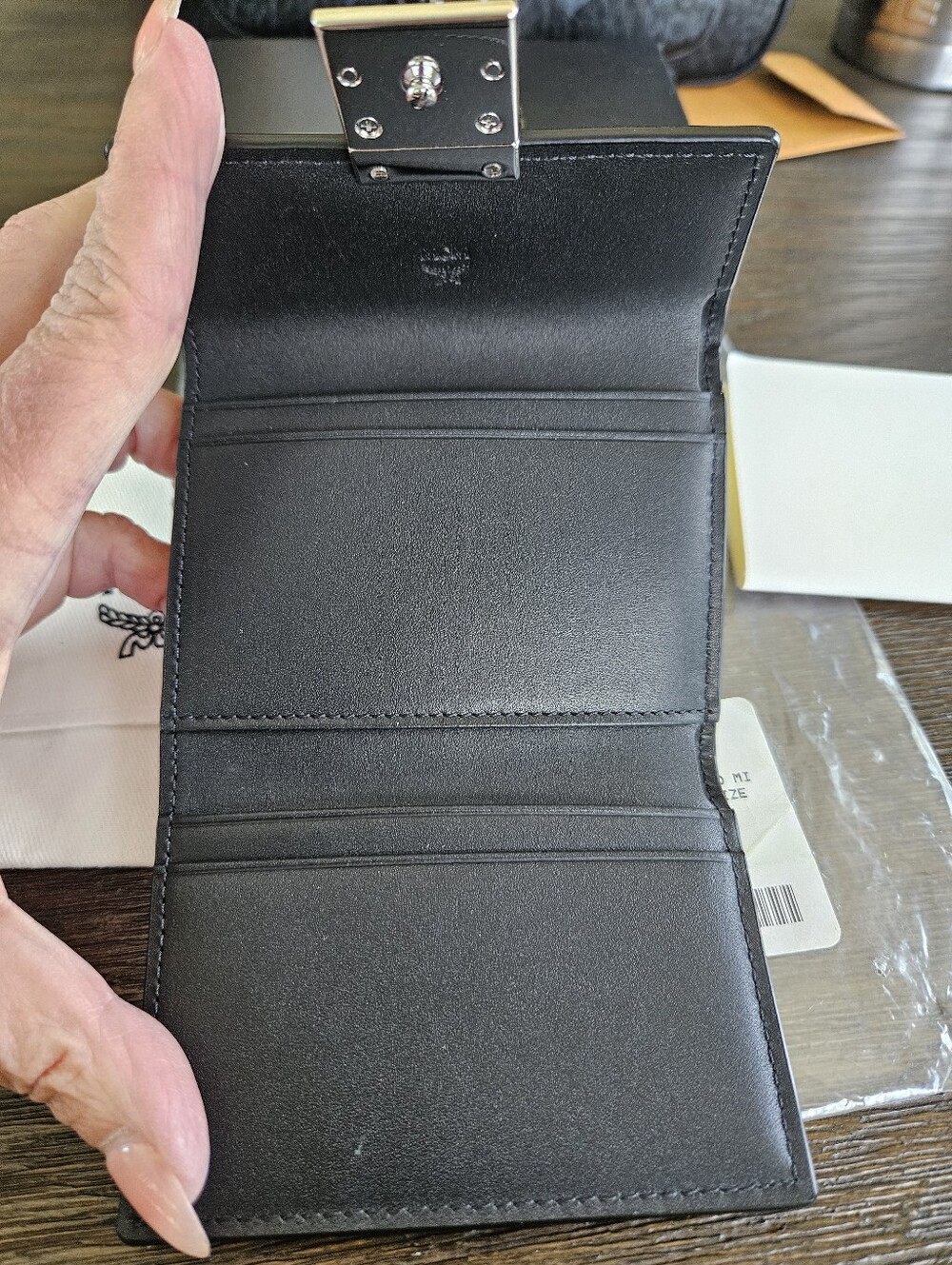 MCM NWT Tracy Black Leather Bag with NWT Tracy Wallet - Picture 13 of 13